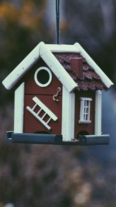 Preview wallpaper feeder, bird, house