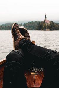 Preview wallpaper feet, boat, travel