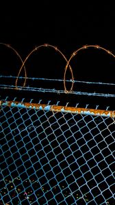 Preview wallpaper fence, barbed wire, rust