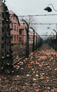 Preview wallpaper fence, barbed wire, wire, spikes