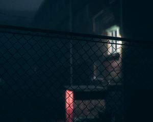 Preview wallpaper fence, dark, night, darkness