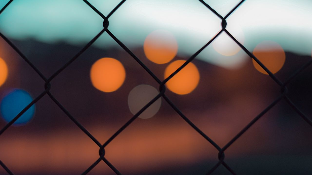 Wallpaper fence, macro, blur, bokeh, circles