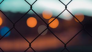 Preview wallpaper fence, macro, blur, bokeh, circles