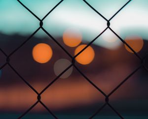 Preview wallpaper fence, macro, blur, bokeh, circles