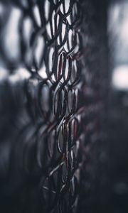 Preview wallpaper fence, macro, iron, metal, rusty