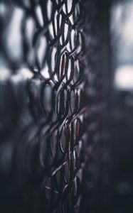 Preview wallpaper fence, macro, iron, metal, rusty