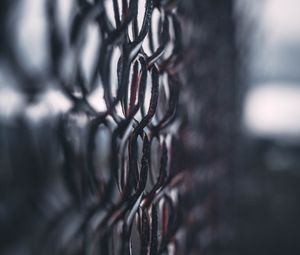 Preview wallpaper fence, macro, iron, metal, rusty