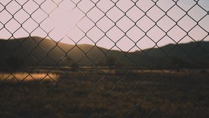 Preview wallpaper fence, mesh, blur, nature
