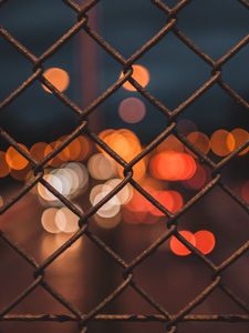 Preview wallpaper fence, mesh, glare