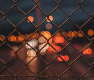 Preview wallpaper fence, mesh, glare
