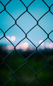 Preview wallpaper fence, mesh, grid, highlights, bokeh, blur