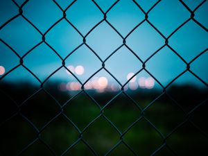 Preview wallpaper fence, mesh, grid, highlights, bokeh, blur