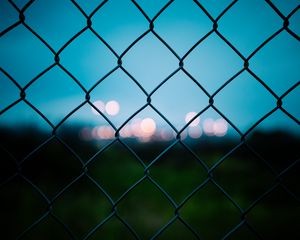 Preview wallpaper fence, mesh, grid, highlights, bokeh, blur