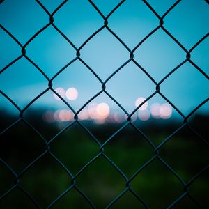 Preview wallpaper fence, mesh, grid, highlights, bokeh, blur