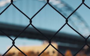 Preview wallpaper fence, mesh, grid, blur