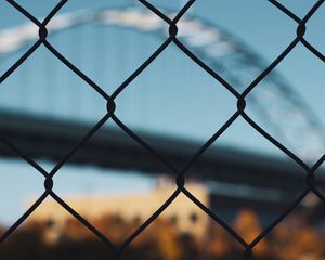 Preview wallpaper fence, mesh, grid, blur