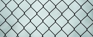 Preview wallpaper fence, mesh, metal, weaving