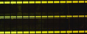 Preview wallpaper fence, mesh, metal, stripes, yellow, dark