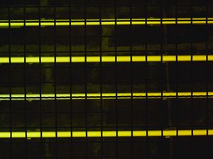 Preview wallpaper fence, mesh, metal, stripes, yellow, dark