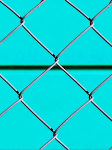 Preview wallpaper fence, mesh, metal, texture, blue