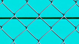 Preview wallpaper fence, mesh, metal, texture, blue