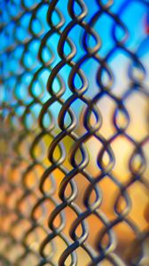 Preview wallpaper fence, mesh, metal, macro