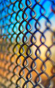 Preview wallpaper fence, mesh, metal, macro