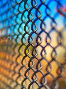 Preview wallpaper fence, mesh, metal, macro