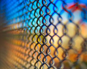 Preview wallpaper fence, mesh, metal, macro