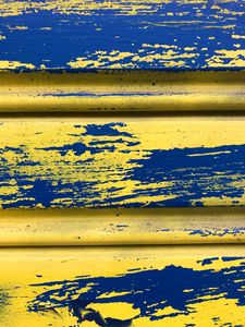 Preview wallpaper fence, paint, yellow, blue