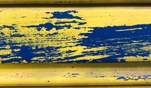 Preview wallpaper fence, paint, yellow, blue