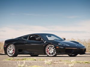 Preview wallpaper ferrari 360, challenge stradale, black, side view