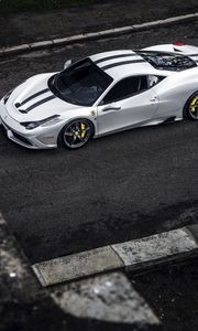 Preview wallpaper ferrari, 458, car, top view