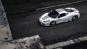 Preview wallpaper ferrari, 458, car, top view