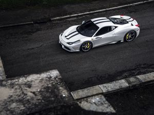 Preview wallpaper ferrari, 458, car, top view