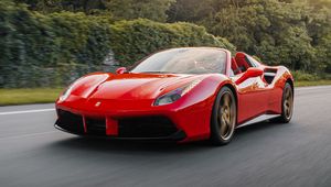 Preview wallpaper ferrari 458, ferrari, car, sports car, red, movement