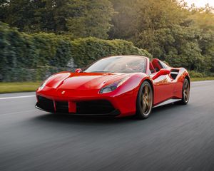 Preview wallpaper ferrari 458, ferrari, car, sports car, red, movement