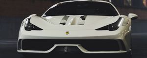 Preview wallpaper ferrari 458, ferrari, sports car, race, front view, white