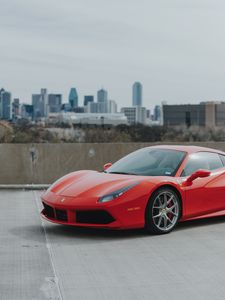 Preview wallpaper ferrari 458, ferrari, sports car, red, side view