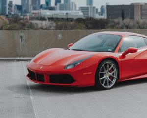 Preview wallpaper ferrari 458, ferrari, sports car, red, side view