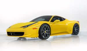 Preview wallpaper ferrari 458, italia, yellow, side view