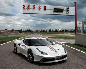 Preview wallpaper ferrari, 458, mm speciale, white, side view