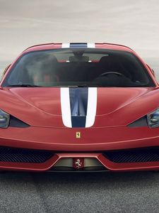 Preview wallpaper ferrari 458 speciale, ferrari, red, front view