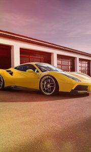 Preview wallpaper ferrari, 488 gtb, novitec, rosso