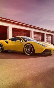 Preview wallpaper ferrari, 488 gtb, novitec, rosso