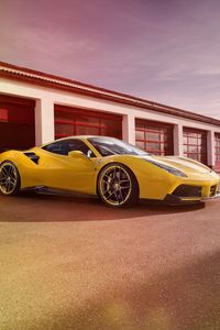 Preview wallpaper ferrari, 488 gtb, novitec, rosso