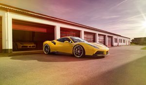 Preview wallpaper ferrari, 488 gtb, novitec, rosso