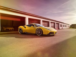 Preview wallpaper ferrari, 488 gtb, novitec, rosso