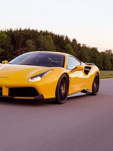 Preview wallpaper ferrari, 488 gtb, novitec, rosso