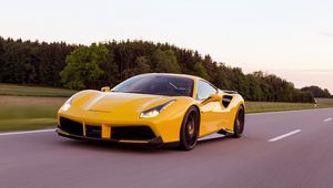 Preview wallpaper ferrari, 488 gtb, novitec, rosso